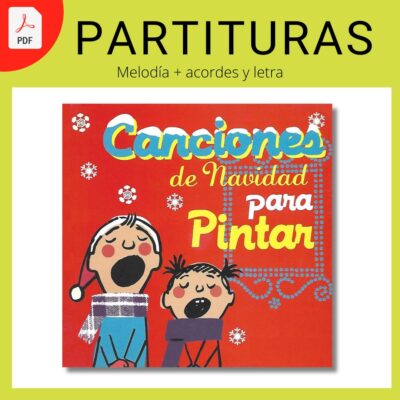 Canciones de Navidad para pintar - partituras